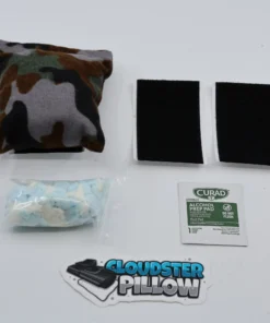 Cloudster Pillow Camo Deluxe (cotton cover) with everything that comes in the box