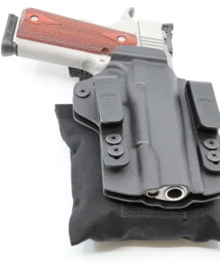Cloudster Pillow Dark Monster holster wedge mounted on the back of a 1911 IWB holster