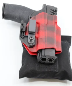 Cloudster Pillow Dark Monster holster wedge mounted on the back of an IWB holster