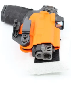 Cloudster Pillow White Deluxe holster wedge mounted on the back of an IWB holster