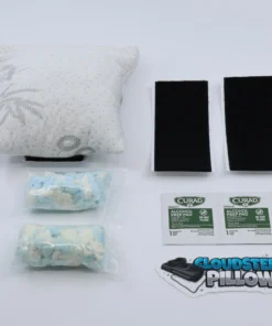 Cloudster Pillow White Monster (bamboo cover) with everything that comes in the box