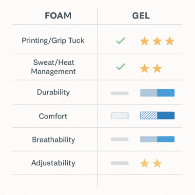 Direct Comparison Foam vs. Gel