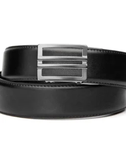 BLACK LEATHER GUN BELT 1.5"