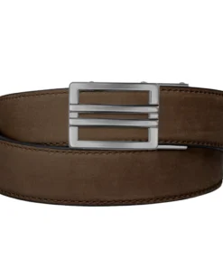 COFFEE BUFFALO LEATHER GUN BELT 1.5"