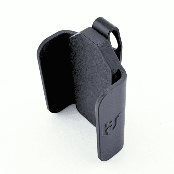 Black Cloudster Pillow holder with adjustable strap for secure fit.