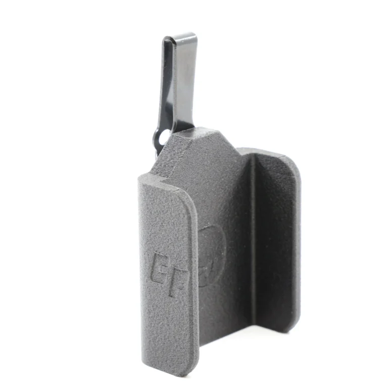 Cloudster 9mm Magnetic Pocket Mag Carrier - angled view with the deep-conceal clip
