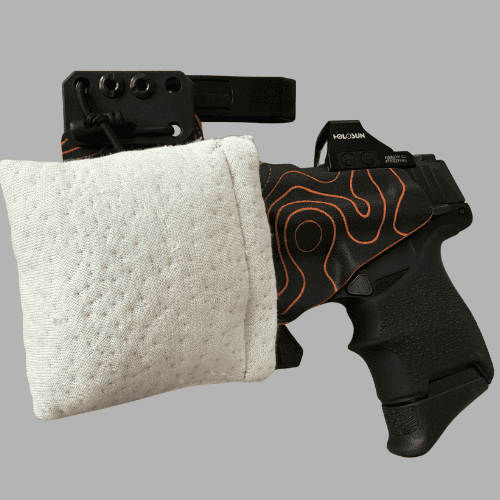 Cloudster Pillow holster wedge set up behind a Sig P365 holster for all-day concealed carry