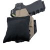 Cloudster Pillow Dark Standard holster wedge with an FDE Kydex holster and Glock