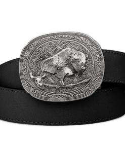 Kore black buffalo leather western gun belt