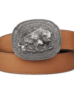 Kore tan buffalo leather western gun belt