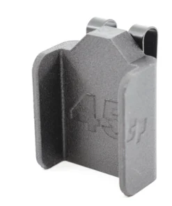 Cloudster .45 ACP Magnetic IWB/OWB Mag Carrier - angled front view with the belt clip