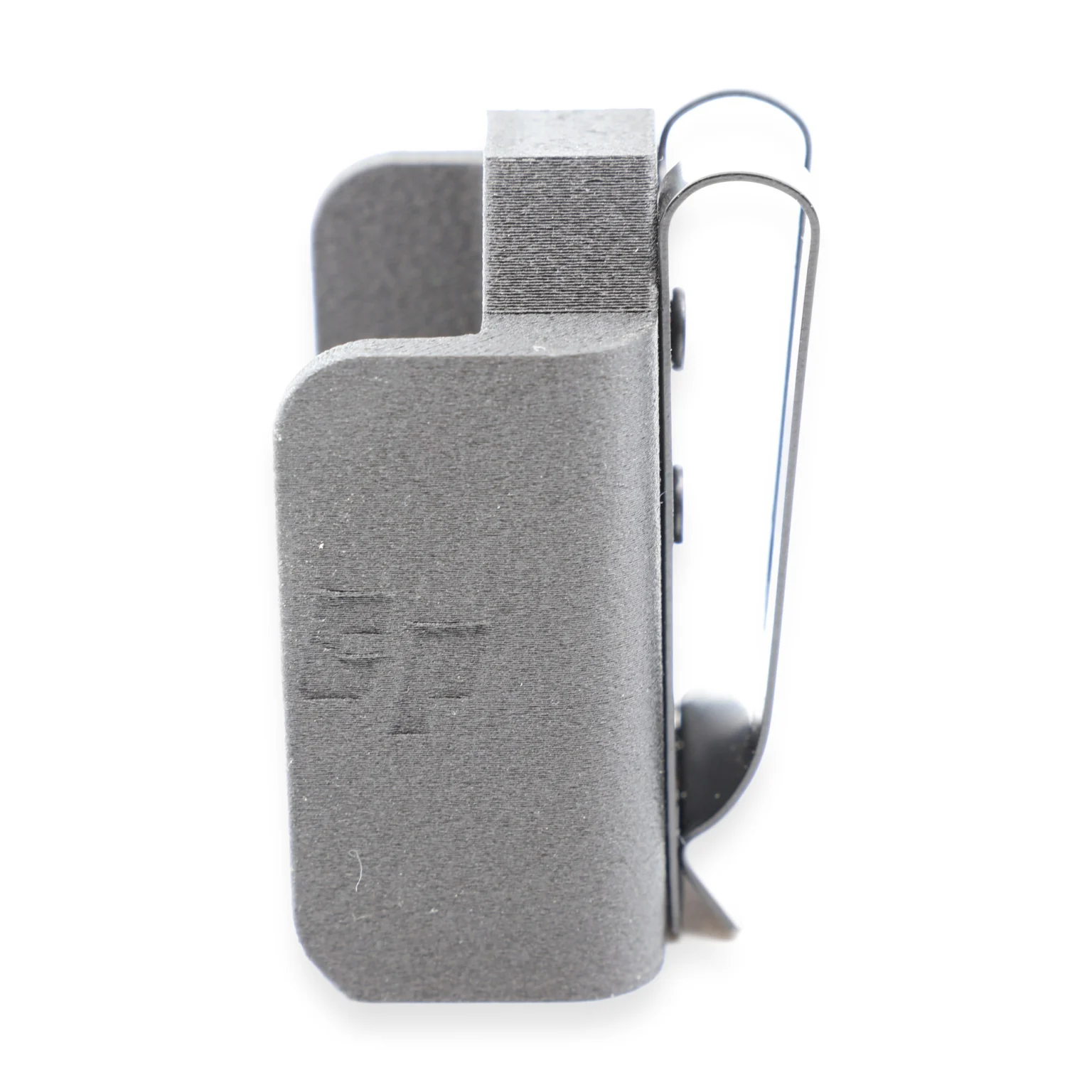 Cloudster .45 ACP Magnetic IWB/OWB Mag Carrier - side profile showing the belt clip