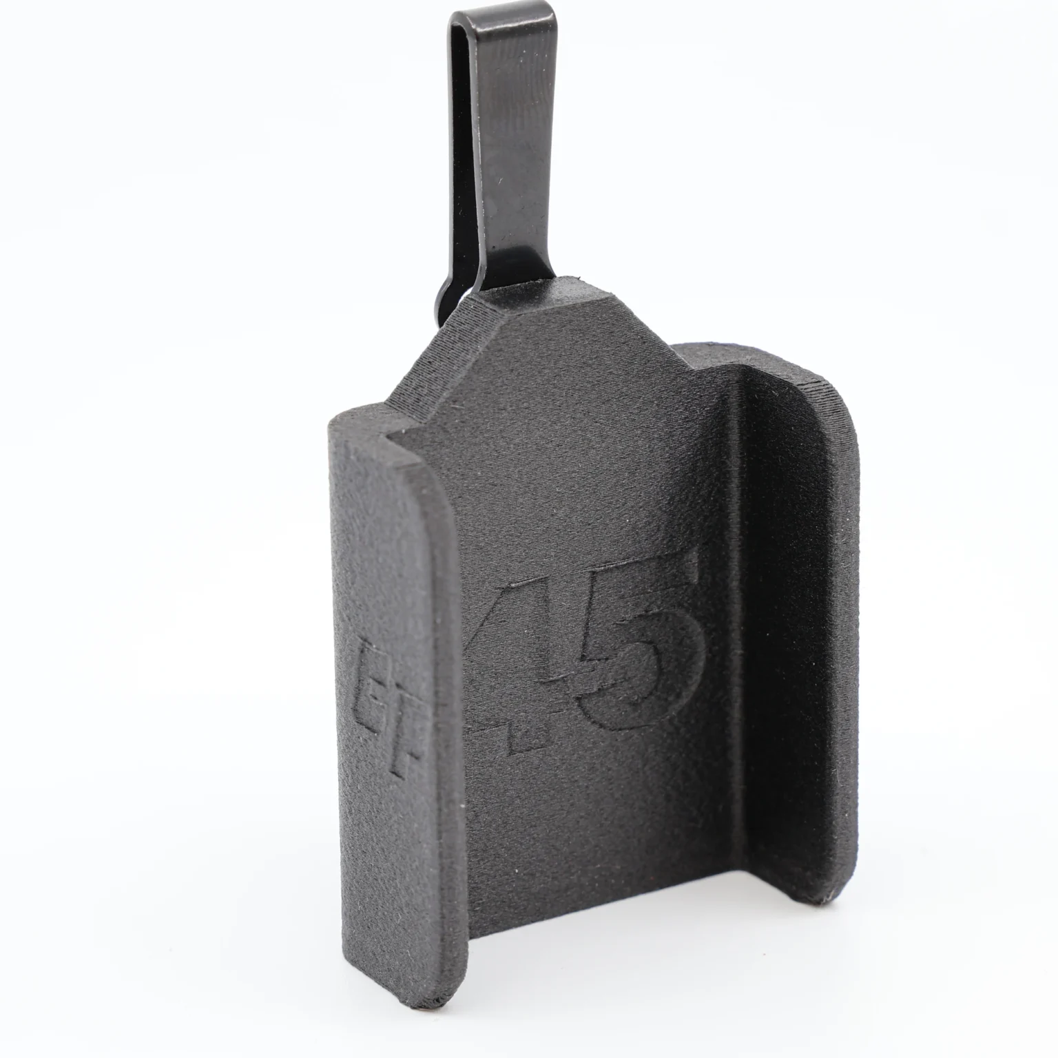 Cloudster .45 ACP Magnetic Pocket Mag Carrier - angled view with the deep-conceal clip