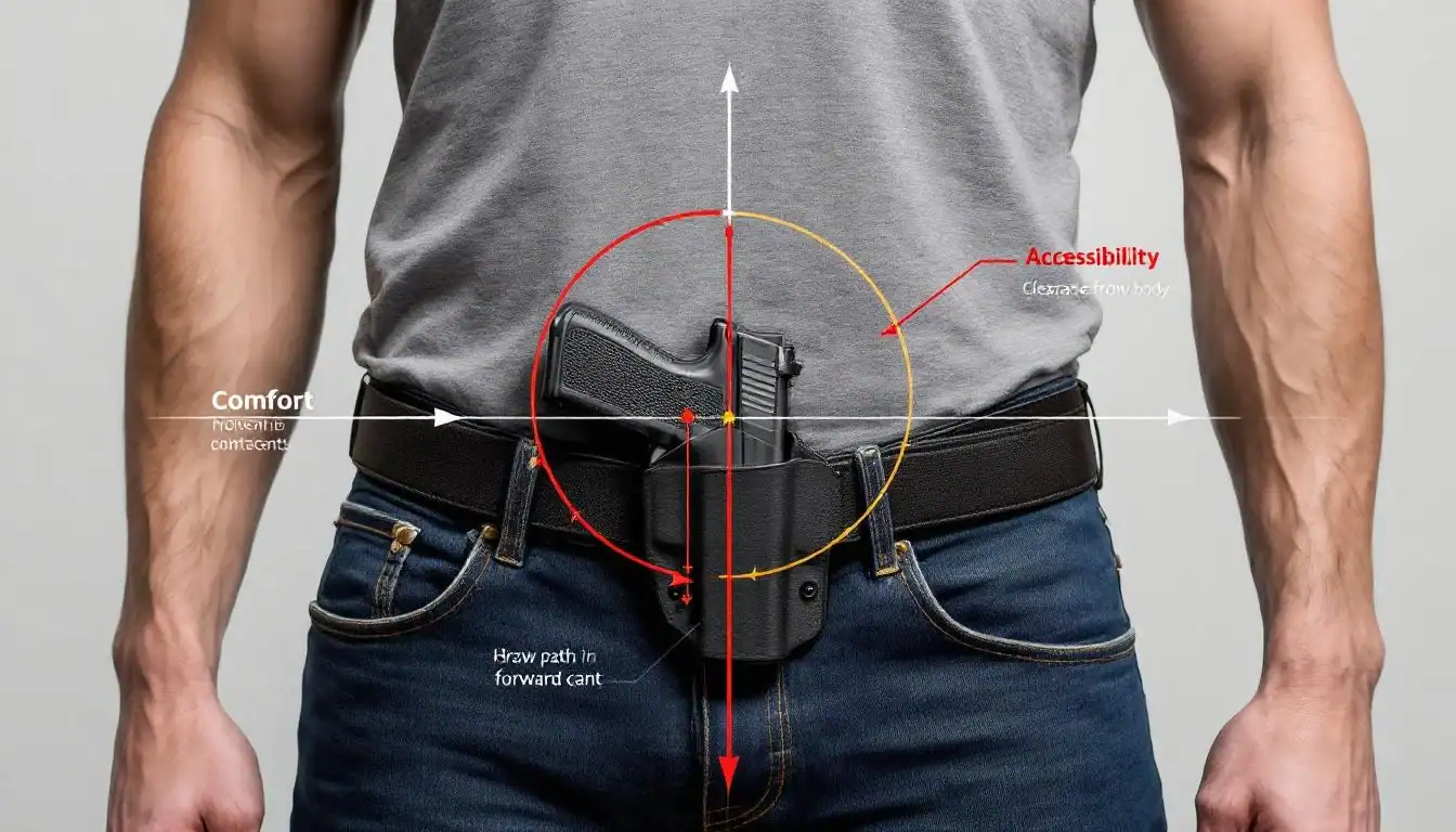 AIWB holster positioning setup for concealed carry comfort