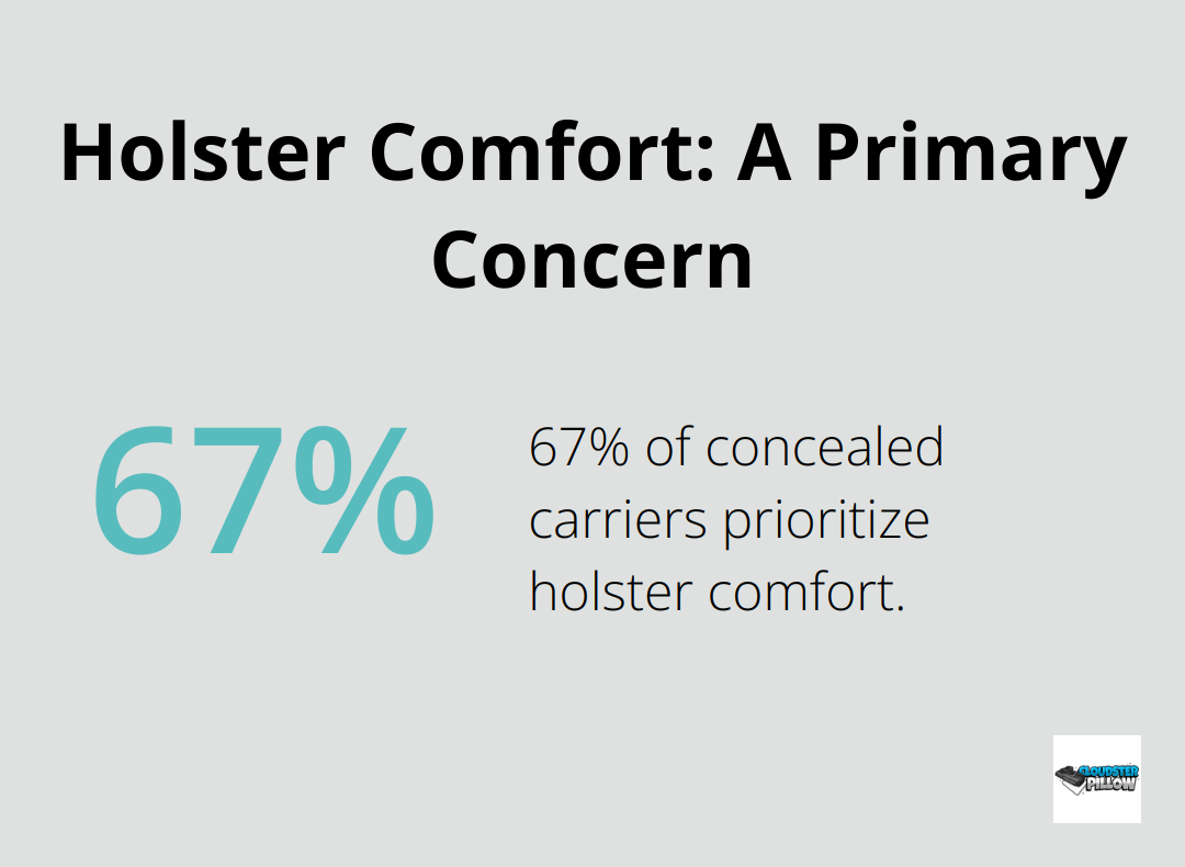 Pie chart showing 67% of concealed carriers consider holster comfort a primary concern