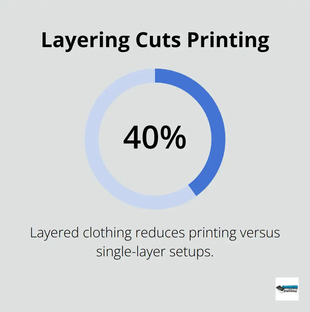 Layered clothing reduces printing compared to a single-layer outfit during appendix carry.
