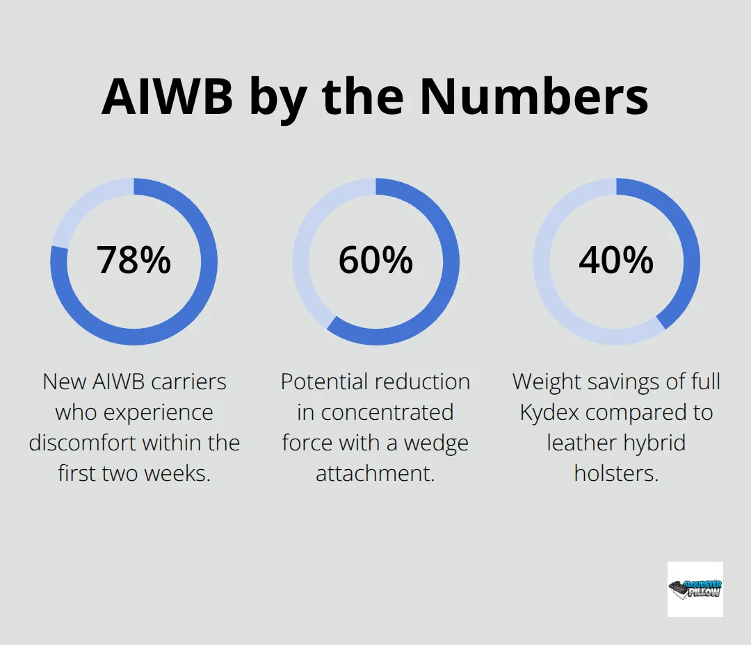 Percentage snapshot of AIWB comfort and gear tradeoffs for Glock 19 carriers.