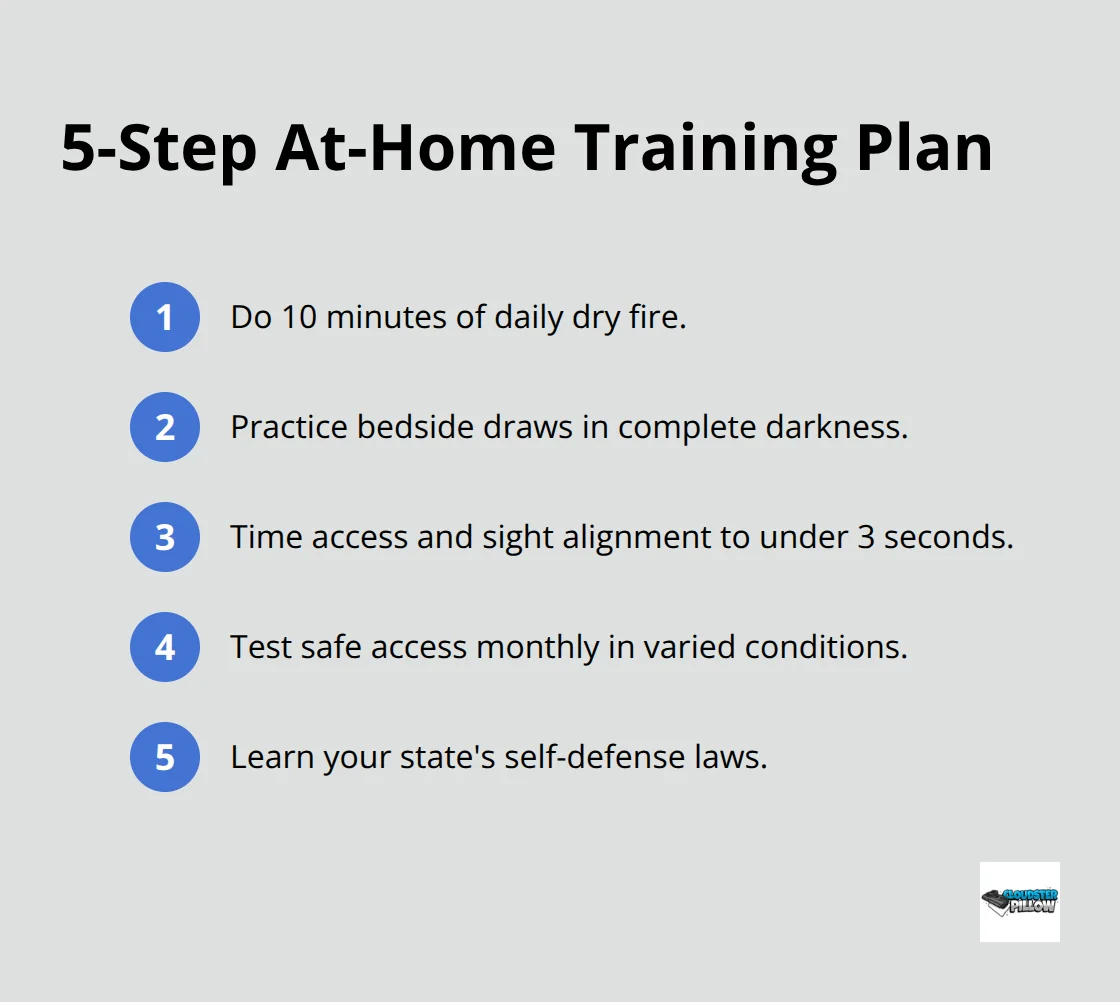 Compact list of training steps to speed up home-defense response for U.S. homeowners
