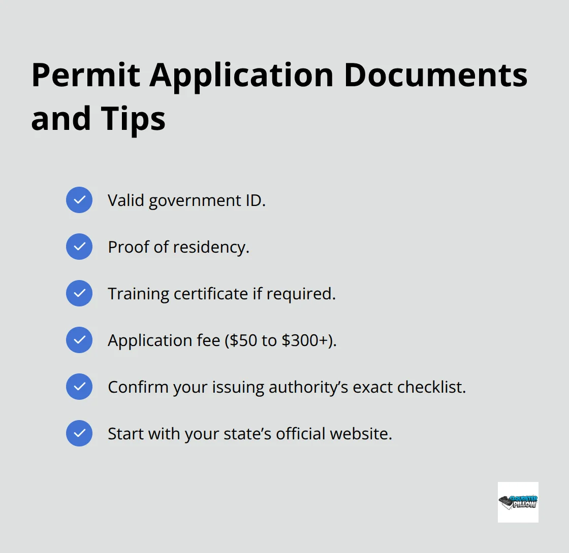 Checklist of documents and steps for a concealed carry permit application. - carry permit 2026