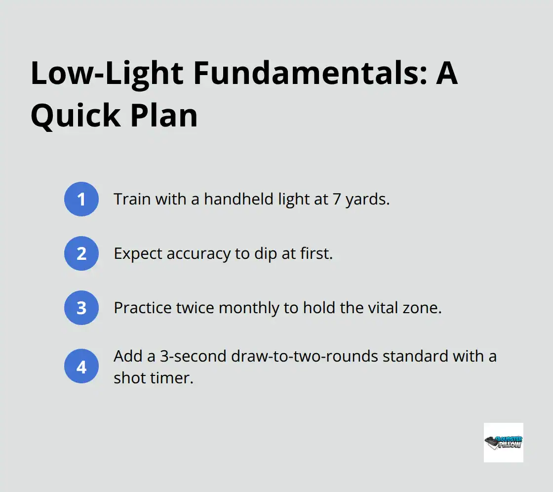 Simple steps to build low-light shooting skill with a handheld light - carry training