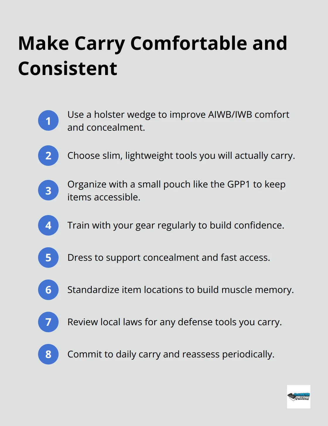 Compact checklist of steps to build a comfortable, sustainable EDC system. - edc gear meaning