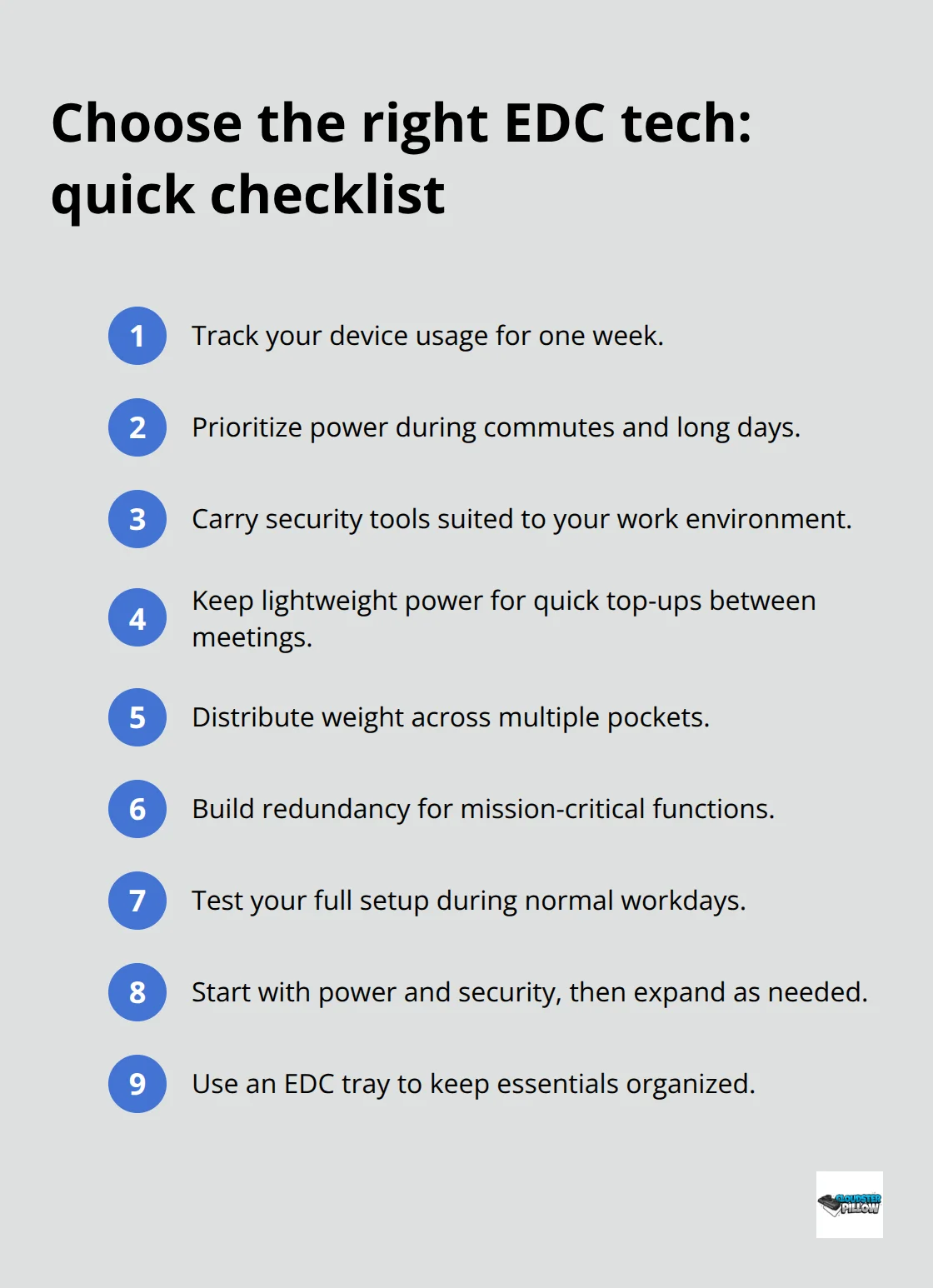 Nine quick steps to select and refine an EDC tech setup. - edc tech gear