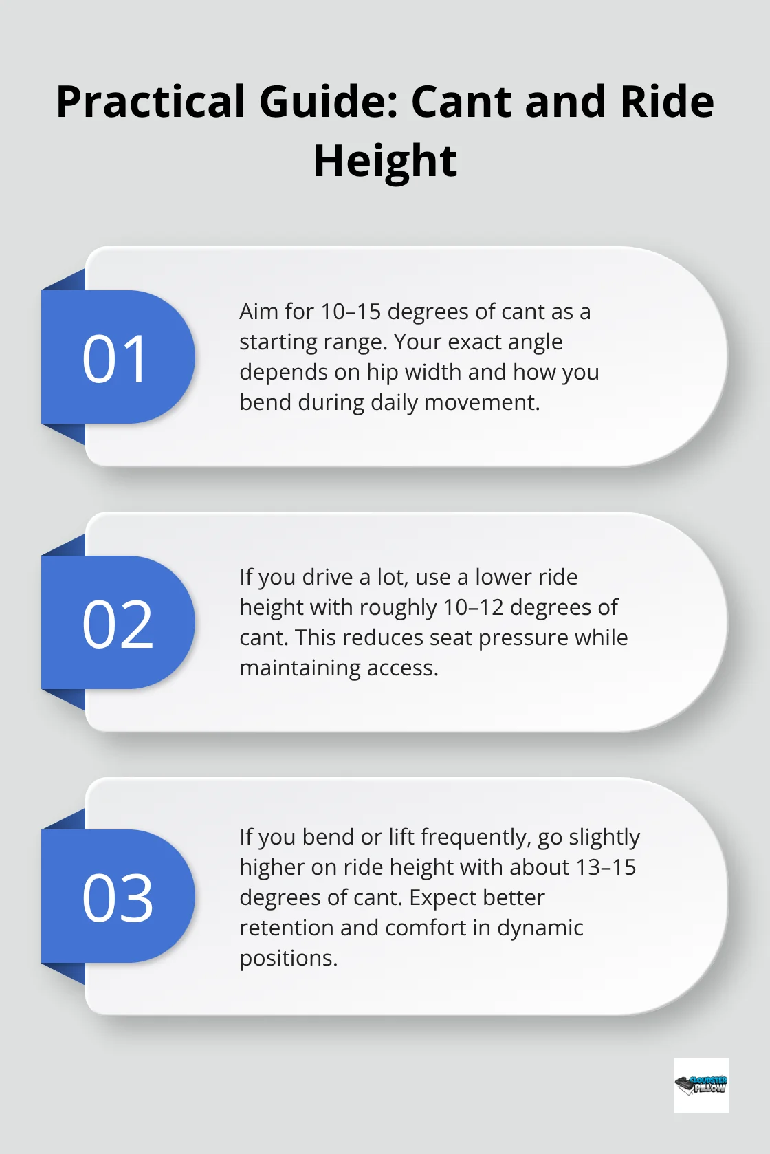 Three key scenarios to dial in cant and ride height for comfort and concealment - everyday carry