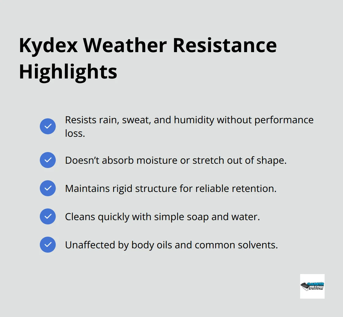 Key Kydex weather and maintenance advantages for U.S. concealed carriers - holster materials
