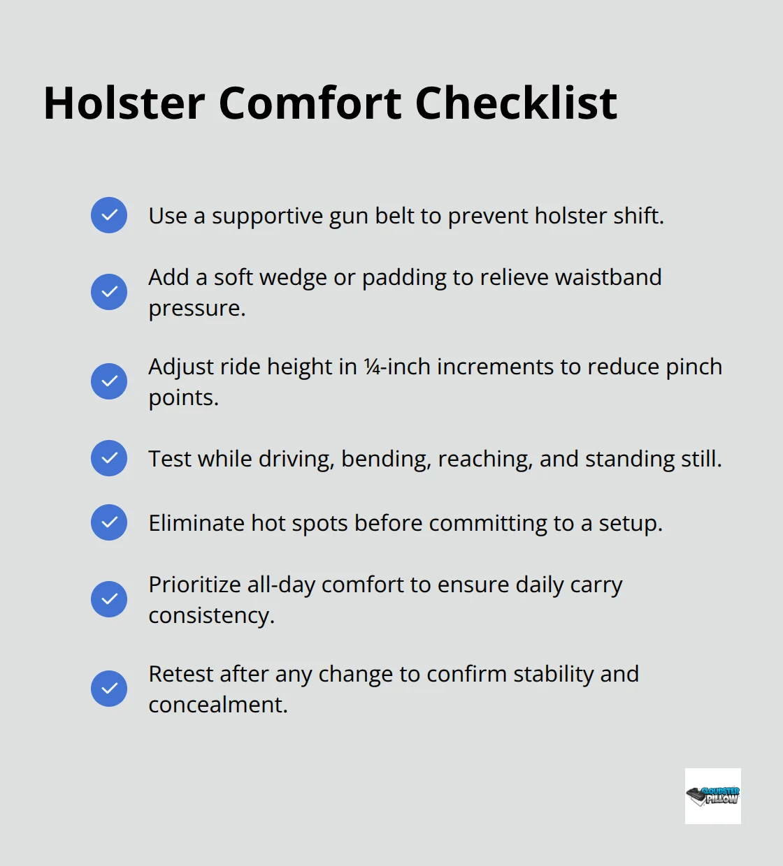 Quick checklist to dial in concealed carry comfort and consistency - must-have EDC gear